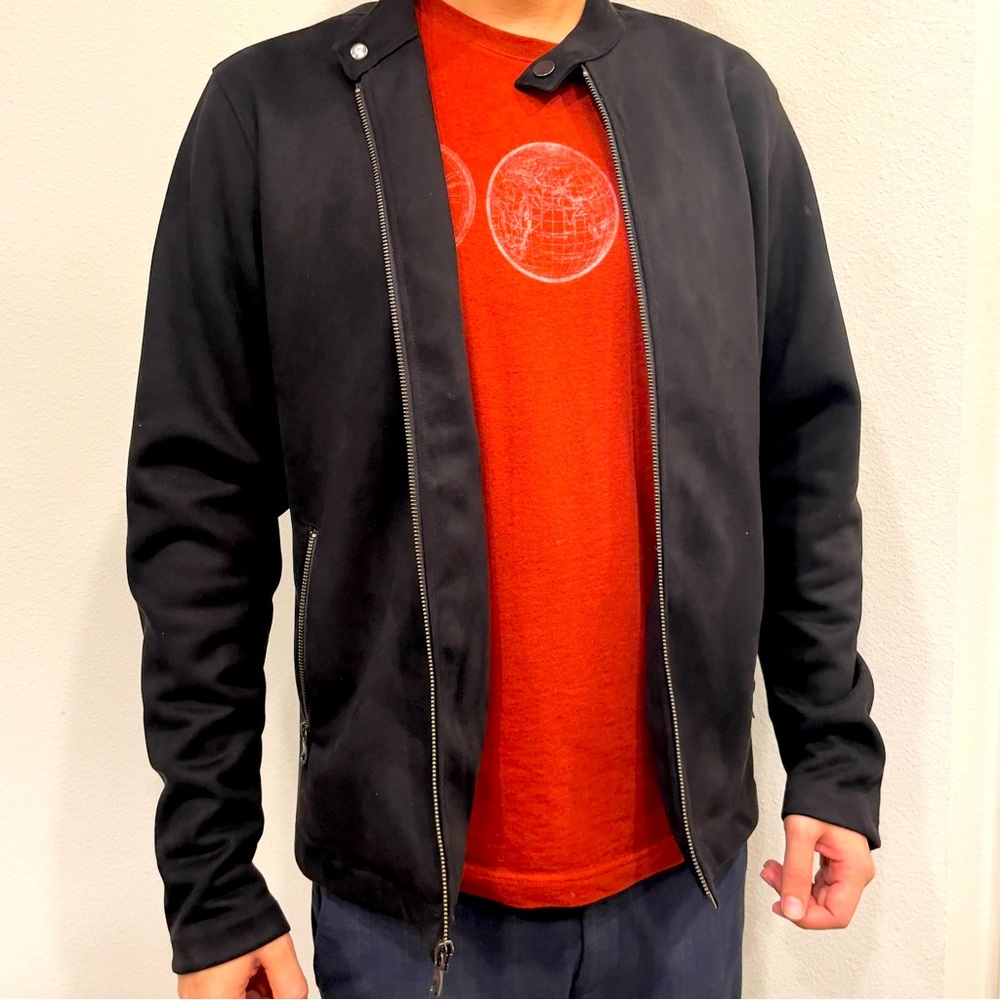 Men Black Faux Leather Jacket from Banana Republic. 🖤